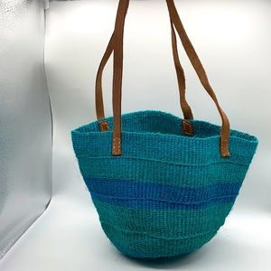 Genuine Vintage Never Used Turquoise Kenya Bag